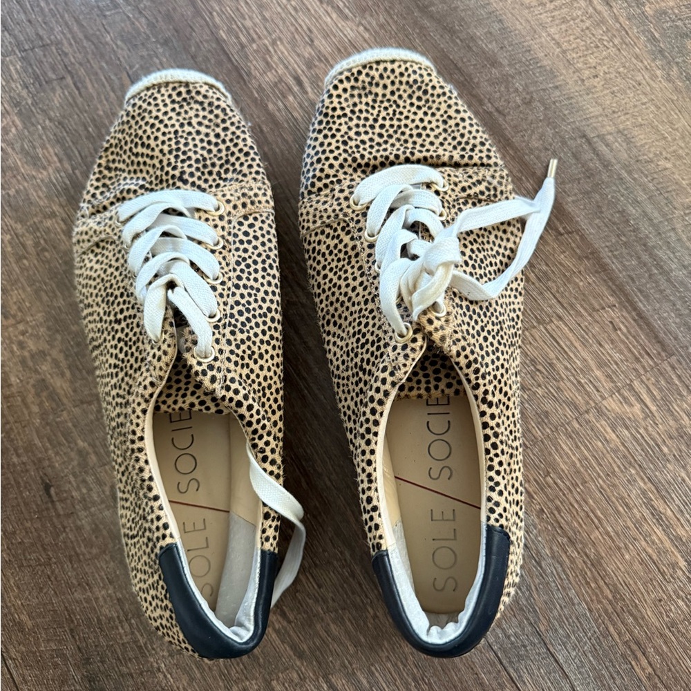 Sole Society Women's Leopard Print Sneakers